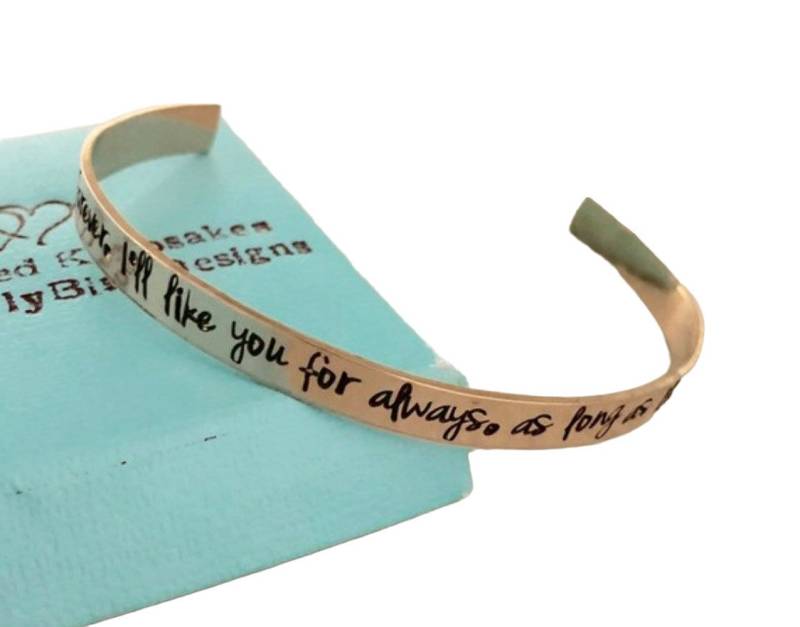 Personalisiertes Zitat Manschette Armband, Schmuck Geschenk von WhirlyBirdDesigns