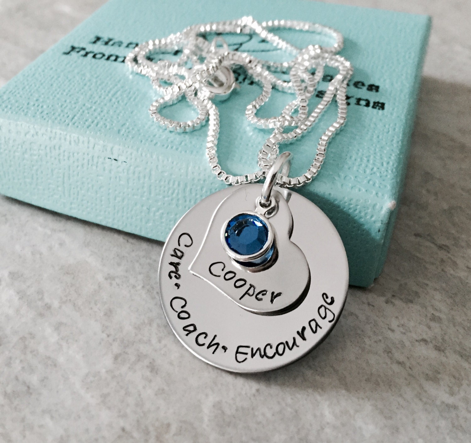 Pflegecoach Halskette | Personalisierte Name, Geburtsstein Charme von WhirlyBirdDesigns