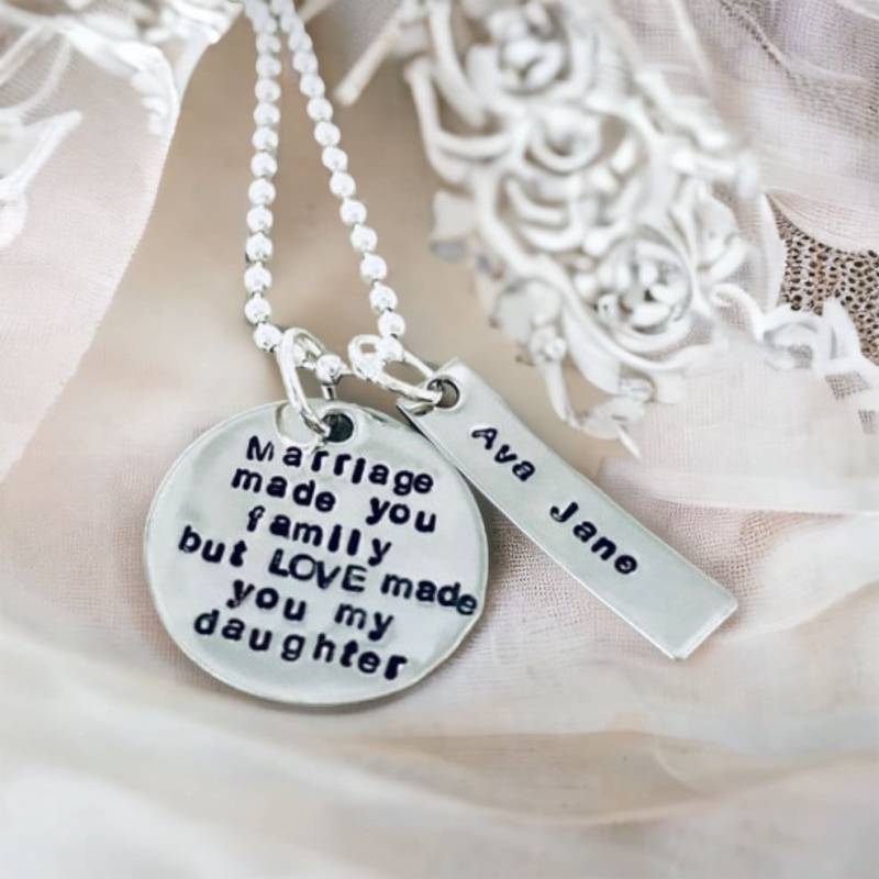 Stieftochter Halskette Hochzeitsgeschenk, Stiefmutter Schmuck von WhirlyBirdDesigns