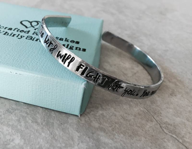 Verkauf Der Herr Wird Für Sie Kämpfen Müssen Nur Noch Sein Exodus 1414 Hand Gestempelt Manschette Armband Mit Benutzerdefinierten Wortlaut von WhirlyBirdDesigns