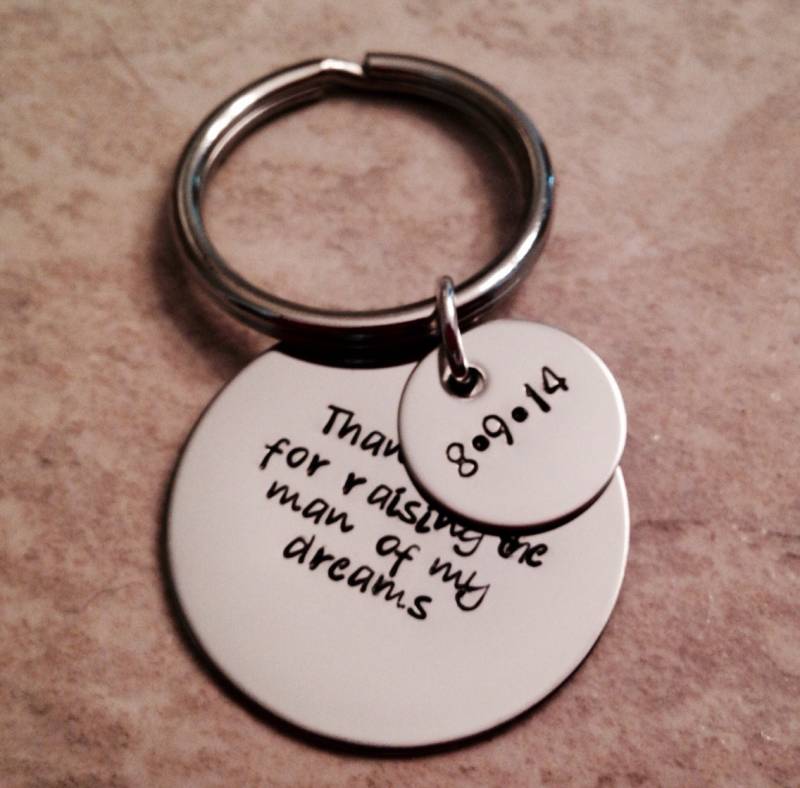 Personalisierter Hochzeits-Schlüsselanhänger Thank You For Rarising von WhirlyBirdDesigns