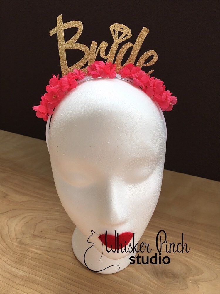 Braut Fascinator/stirnband Dusche Kopfschmuck Geschenk Krone Braut Fascinator/stirnband Dusche Kopfschmuck Geschenk Krone von WhiskerPinchStudio