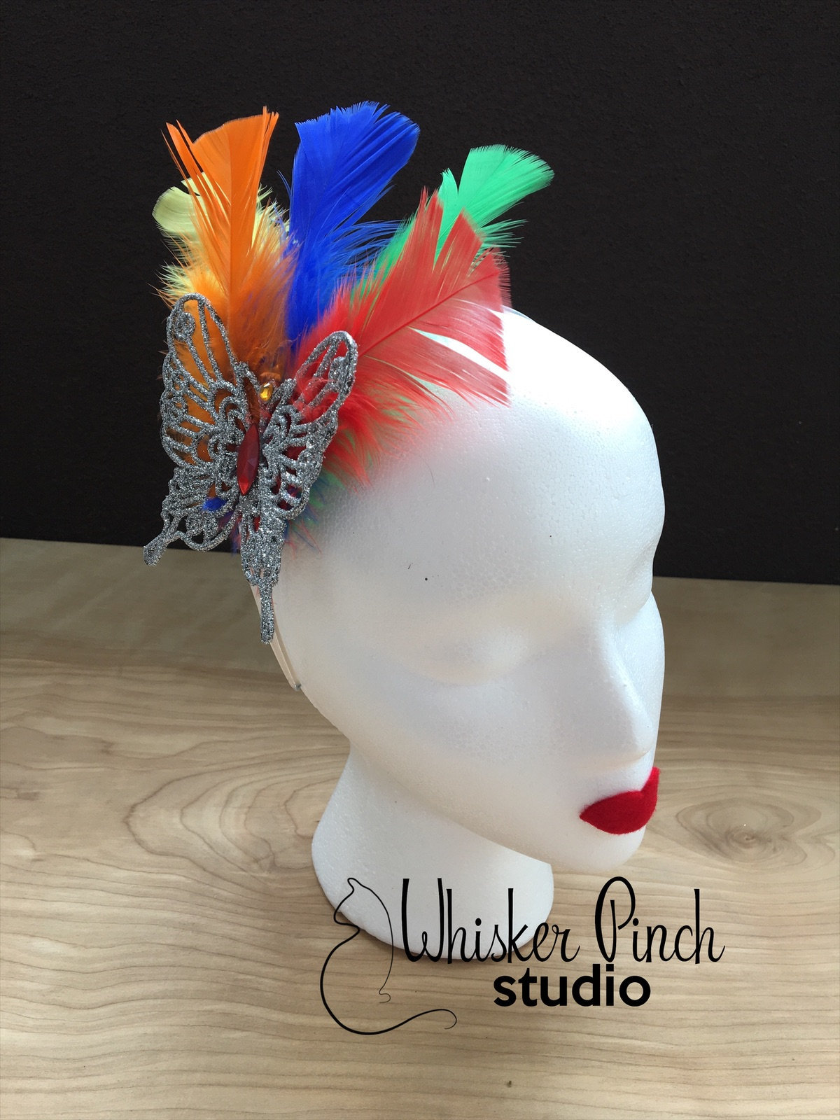 Schmetterling Fascinator/stirnband Feder Kopfschmuck Festival Karneval Krone Schmetterling Fascinator/stirnband Feder Kopfschmuck Festival Karneval Krone von WhiskerPinchStudio