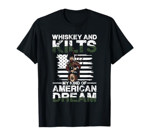 Whiskey and Kilts My Kind of American T-Shirt von Whiskey Kilts Bagpipes Heritage American