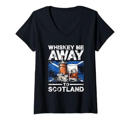 Damen Whisky-Reise durch Schottland T-Shirt mit V-Ausschnitt Damen Whisky-Reise durch Schottland T-Shirt mit V-Ausschnitt von Whiskey Scotland Adventure Lovers