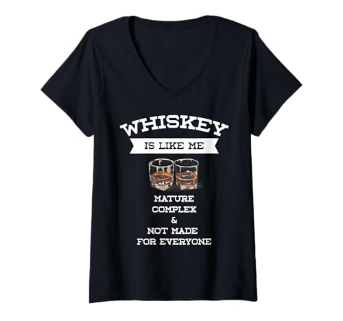 Damen Whiskey is Like Me - Geschenk für Bourbon & Scotch Whisky Liebhaber T-Shirt mit V-Ausschnitt Damen Whiskey is Like Me - Geschenk für Bourbon & Scotch Whisky Liebhaber T-Shirt mit V-Ausschnitt von Whiskey Tasting Outfit