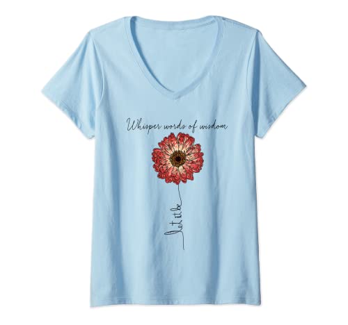 Damen Whisper Words Of Wisdom Let Is Be T-Shirt mit V-Ausschnitt Damen Whisper Words Of Wisdom Let Is Be T-Shirt mit V-Ausschnitt von Whisper Words Of Wisdom Let Is Be
