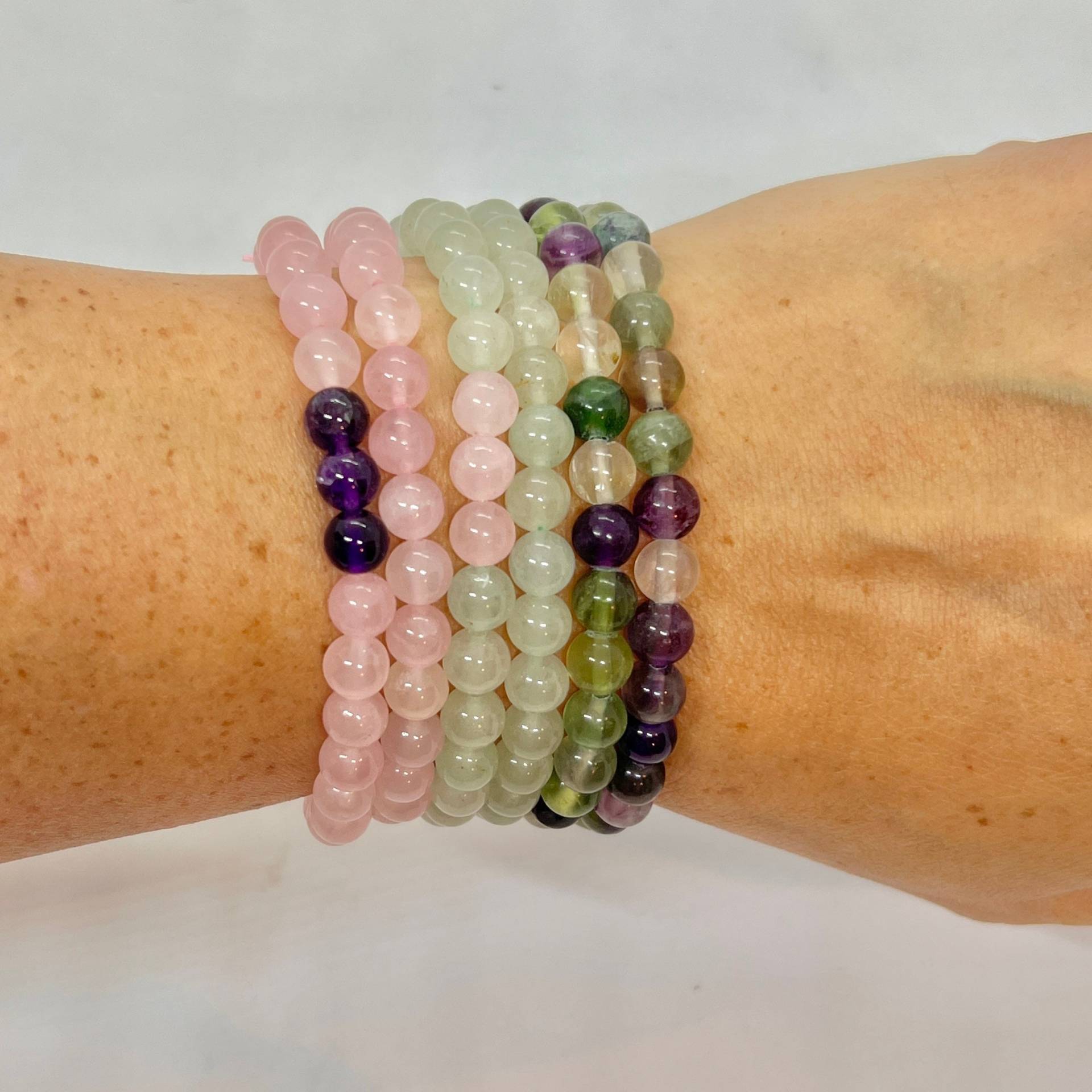 Echtes Kristall Armband - Einzeln Verkauft Rosenquarz Fluorit Amethyst Grüner Aventurin Echtes Kristall Armband - Einzeln Verkauft Rosenquarz Fluorit Amethyst Grüner Aventurin von WhisperingWindsShop