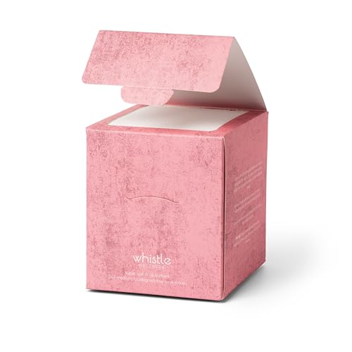 Whistle Wellness™ Einweg-Gesichtshandtuch – 20,3 x 20,3 cm, weiche, biobasierte super saugfähige Gesichtstücher – trockene Gesichtstücher für empfindliche Haut – Make-up-Entferner Gesichtstücher von Whistle Wellness