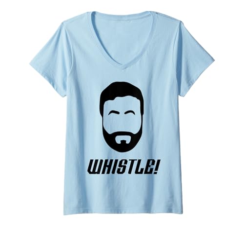 Damen Pfeife Pfeife T-Shirt mit V-Ausschnitt Damen Pfeife Pfeife T-Shirt mit V-Ausschnitt von Whistle Whistle t - shir t