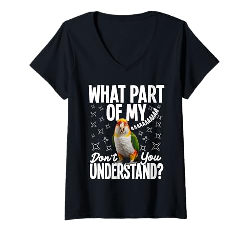 Damen Vogelhaltung Birdkeeper Understand White Bellied Caique T-Shirt mit V-Ausschnitt Damen Vogelhaltung Birdkeeper Understand White Bellied Caique T-Shirt mit V-Ausschnitt von White Bellied Caique Clothing For Birdkeeper