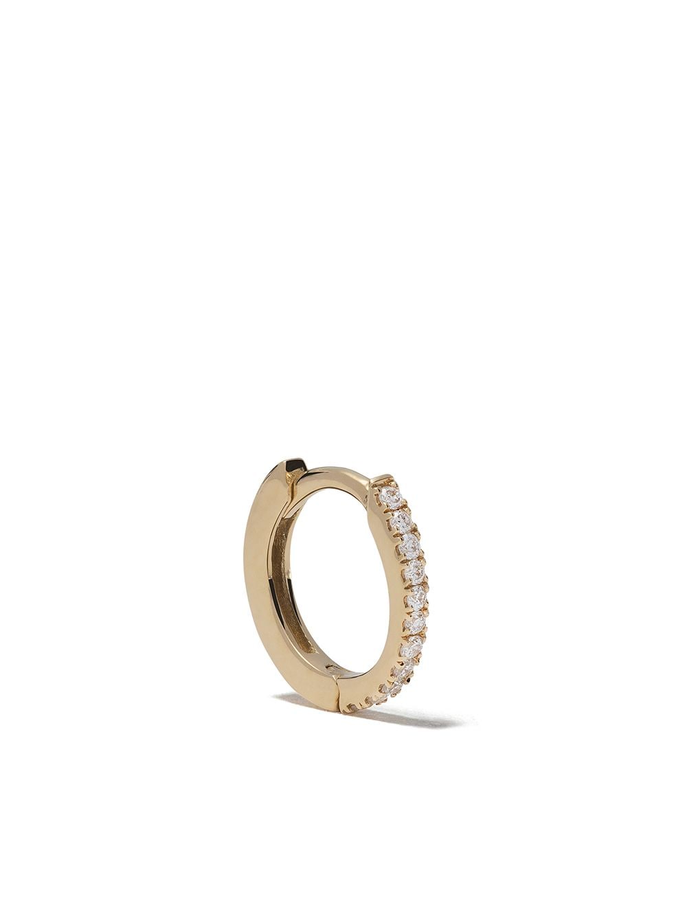 We by WHITEbIRD 18kt 'Margot' Goldcreole mit einem Diamanten von We by WHITEbIRD