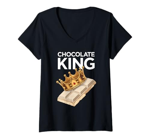 Damen König der weißen Schokolade T-Shirt mit V-Ausschnitt Damen König der weißen Schokolade T-Shirt mit V-Ausschnitt von White Chocolate Candy