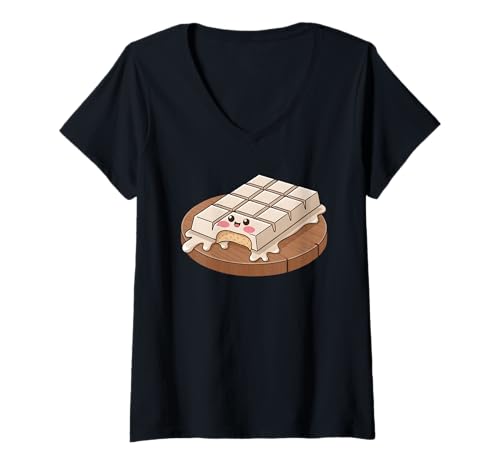 Damen Weiße Schokolade T-Shirt mit V-Ausschnitt Damen Weiße Schokolade T-Shirt mit V-Ausschnitt von White Chocolate Candy