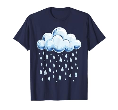 White Clouds Regentropfen-Shirt für Erwachsene, Kinder, Herren, Damen T-Shirt von White Clouds Rain Drop Shirts