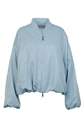 White Label – Damen Jacke – Exklusiver Blouson Damen – Oversized Übergangsjacke mit Ballonärmeln & Stehkragen – Leichte Damenjacke in Bleu – Größe 34 von White Label by RoFa