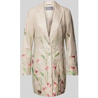 WHITE LABEL Blazer mit floralen Stitchings in Sand, Größe 36 von WHITE LABEL