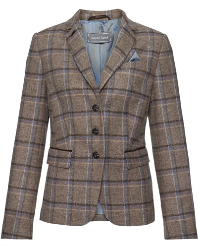 White Label Karo-Blazer Braun/Blau 42 von White Label