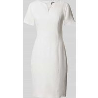 WHITE LABEL Knielanges Kleid mit V-Ausschnitt in Offwhite, Größe 36 von WHITE LABEL