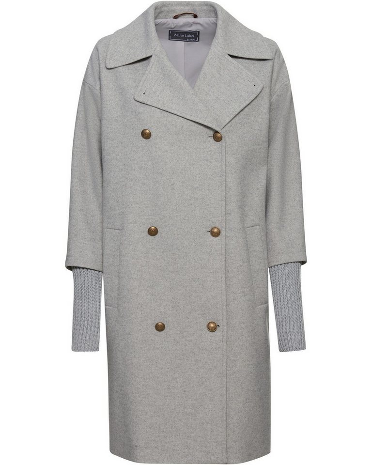 White Label Langmantel Doppelreihiger Mantel von White Label