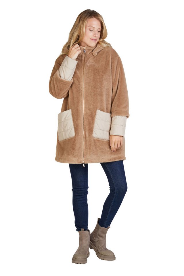 White Label Outdoorjacke (1-St) mit Stehkragen und abknöpfbarer Kapuze von White Label