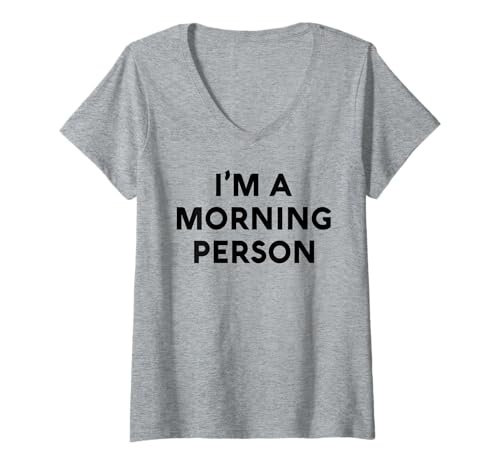 Damen White Lie I'm A Morning Person Party Funny Sarcastic Ironic T-Shirt mit V-Ausschnitt Damen White Lie I'm A Morning Person Party Funny Sarcastic Ironic T-Shirt mit V-Ausschnitt von White Lie Party Apparel