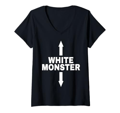 Damen White Monster with Up and Down Arrows T-Shirt mit V-Ausschnitt Damen White Monster with Up and Down Arrows T-Shirt mit V-Ausschnitt von White Monster Up and Down Arrows