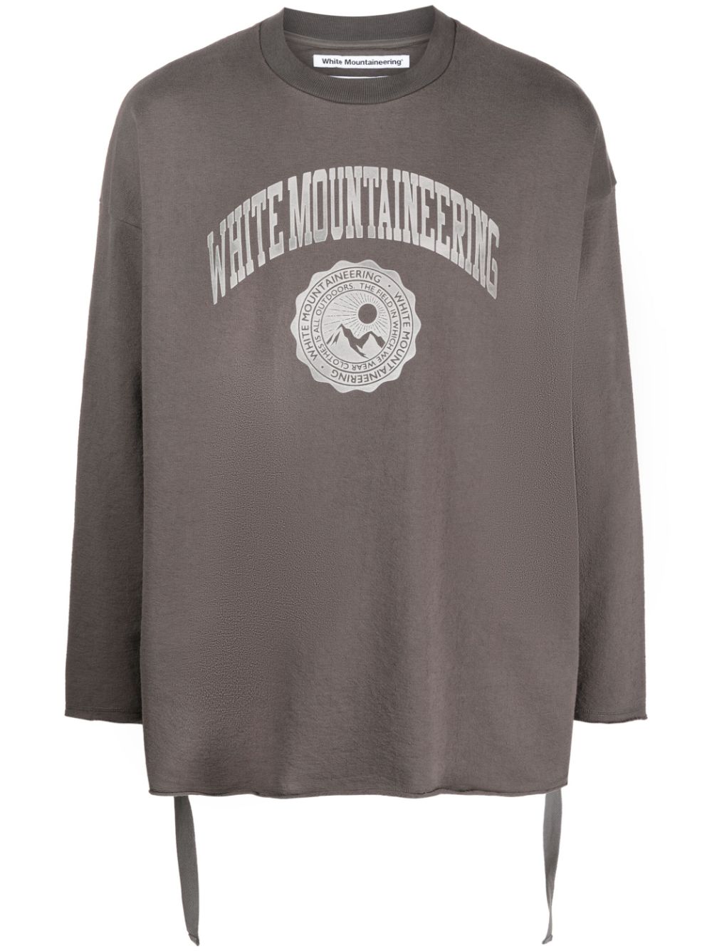 White Mountaineering Sweatshirt mit drapiertem Band - Grau von White Mountaineering