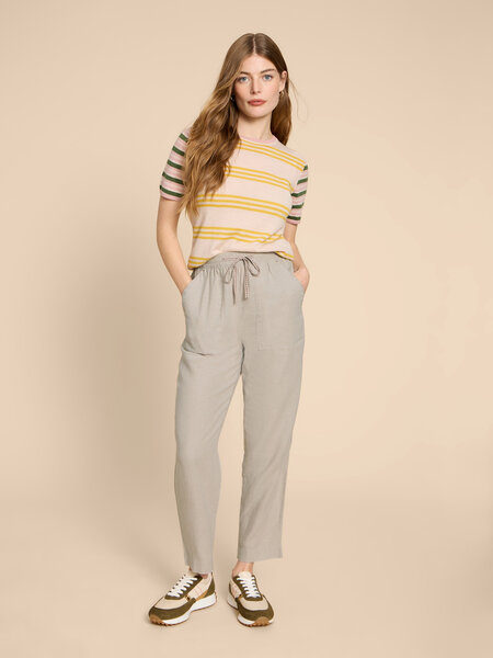 White Stuff Weite Hose - Elle Linen Blend Trouser - aus Leinen und EcoVero von White Stuff