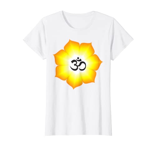 Damen OM Weiß Yoga T-Shirt Damen OM Weiß Yoga T-Shirt von White Yoga Shirts For Women