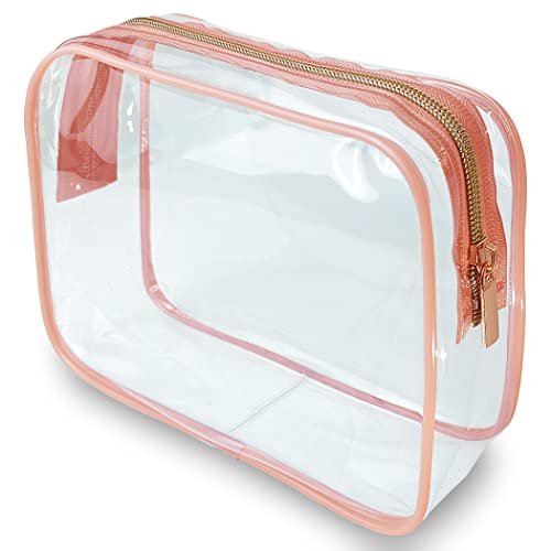 White Ze Klare Toilettentasche, Reise-Makeup-Kosmetiktasche für Frauen Männer, PVC-Toilettenartikel-Kosmetiktasche von White Ze