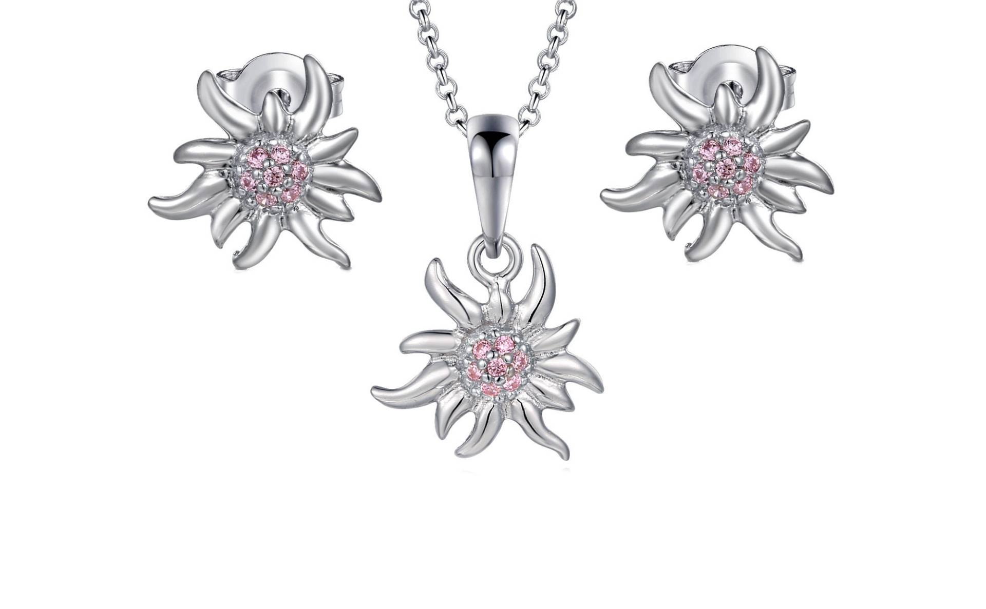 Edelweiß-Anhänger Und Ohrringe Aus 925Er Silber Mit Zirkonen Edelweiß-Anhänger Und Ohrringe Aus 925Er Silber Mit Zirkonen von WhiteAlpina