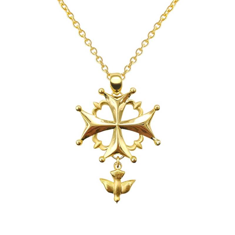 Hugenottenkreuz-Anhänger Aus Vergoldetem 925Er Silber Von White Alpina Hugenottenkreuz-Anhänger Aus Vergoldetem 925Er Silber Von White Alpina von WhiteAlpina