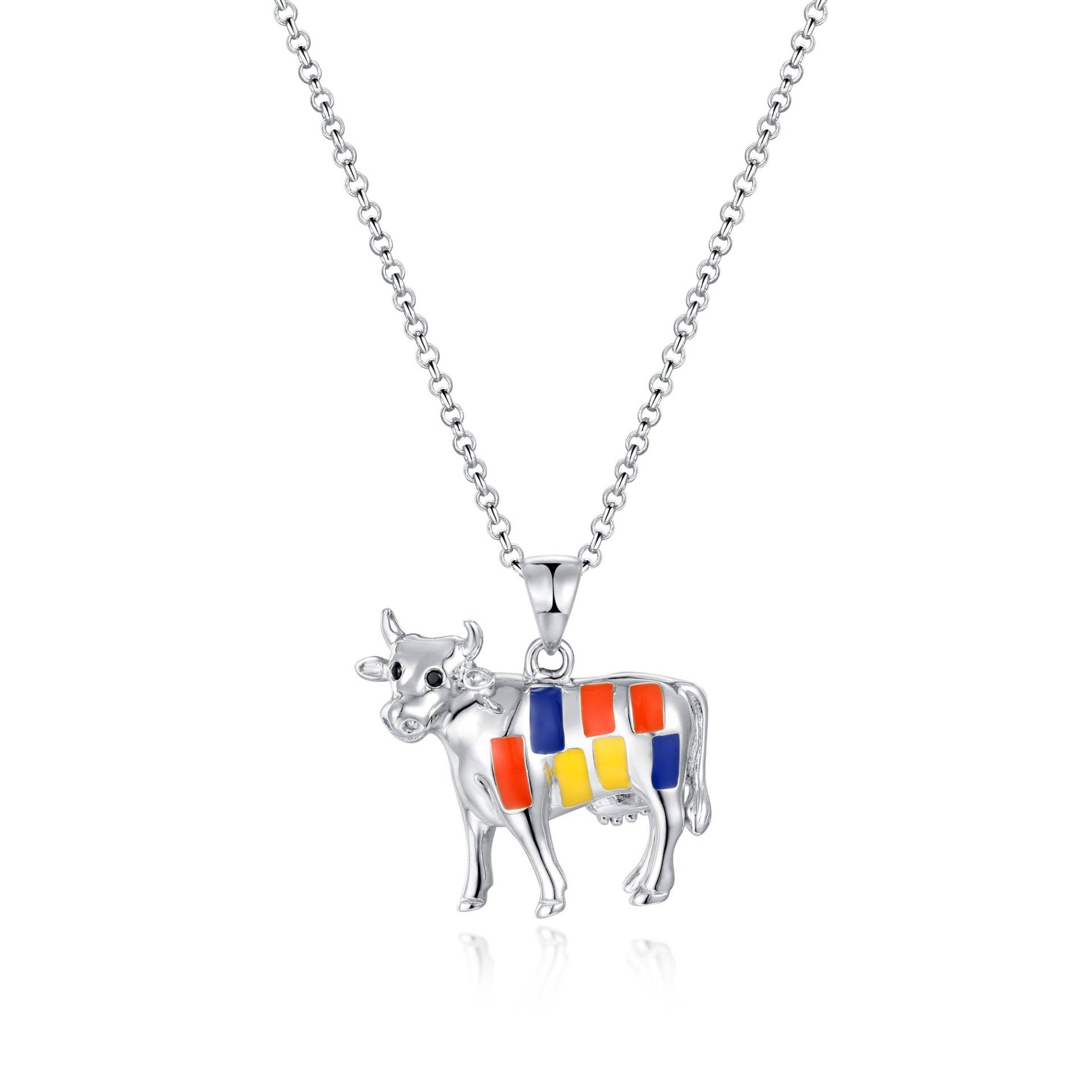 Mondrian Cow Anhänger in 925 Silber Von White Alpina Mondrian Cow Anhänger in 925 Silber Von White Alpina von WhiteAlpina