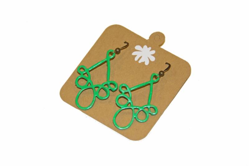 Loopy Metall Ohrringe Handbemalte Bronze, Leichtes Design Loopy Metall Ohrringe Handbemalte Bronze, Leichtes Design von WhiteBlossom13