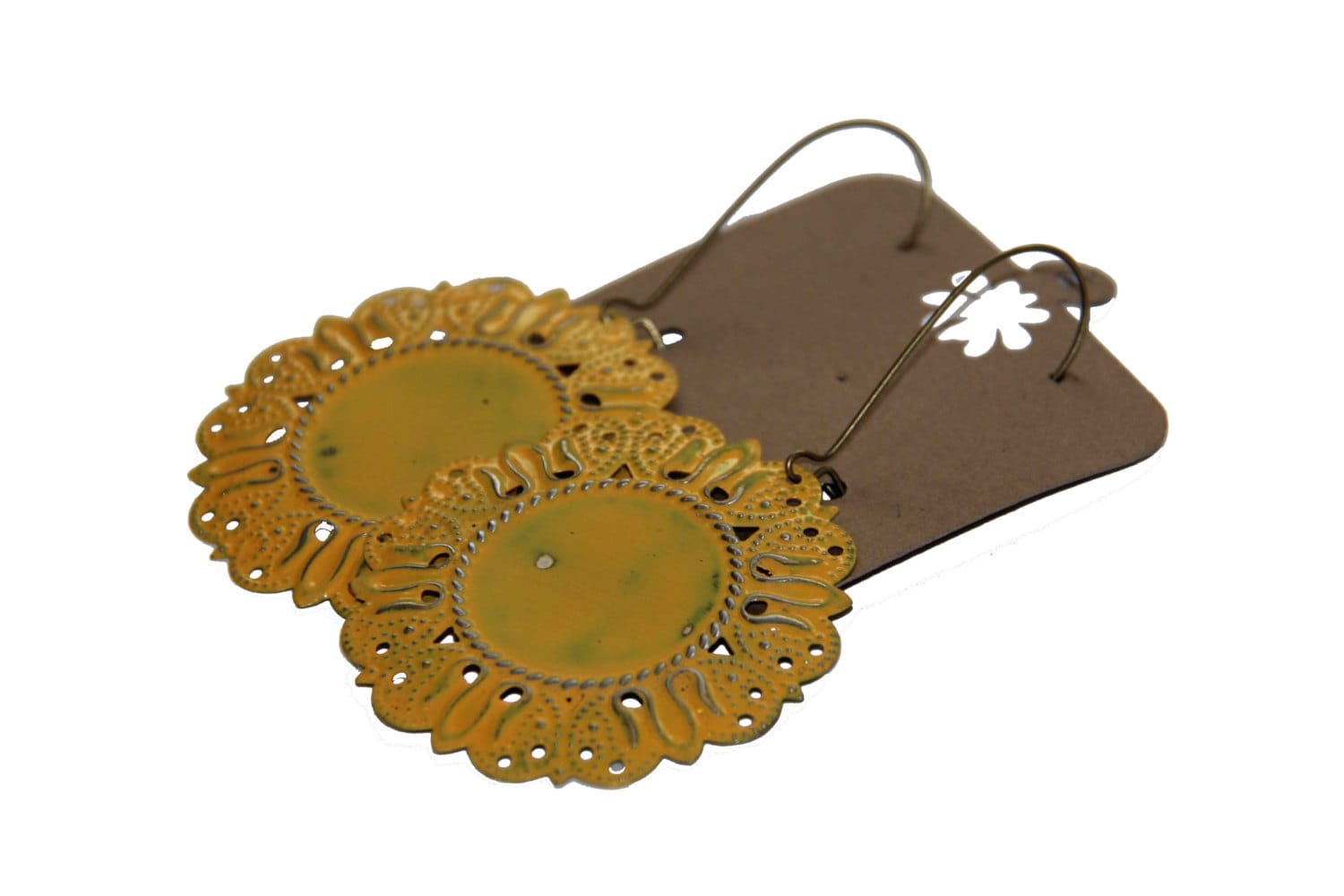 Runder Filigraner Ohrring. Runde Mitte. Shabby Chic Stil Sehr Leicht. Wähle Deine Eigene Farbe. Boho. Boho Schmuck. Nierenhaken von WhiteBlossom13