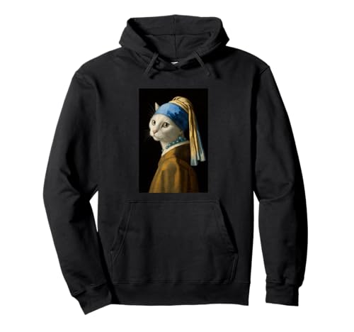 Weiße Katze Mädchen Perlenohrmalerei Kunst Mama Papa Kinder Pullover Hoodie Weiße Katze Mädchen Perlenohrmalerei Kunst Mama Papa Kinder Pullover Hoodie von WhiteCatAxis1