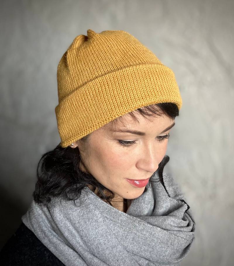 Beanie Hut Für Frauen Gestrickt Alpaka Wolle Winter Geschenk Sie Handmade Knit Cup Pure Strickmütze Herbst Accessorie Haar Tuque von WhiteFashion