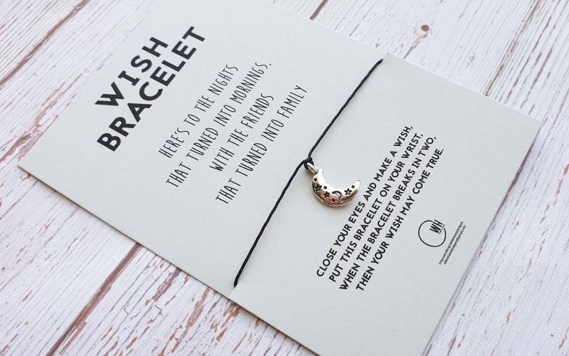 Mondwunsch Armband Verstellbares Freundschaftsschmuck von WhiteHandDesigns