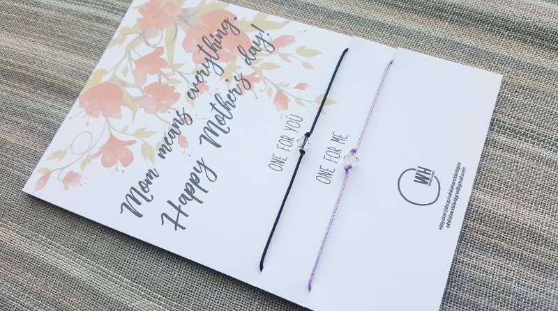 Swarovski Crystal Muttertag Armband-Set Schmuck Mit Verstellbarer Kordel von WhiteHandDesigns