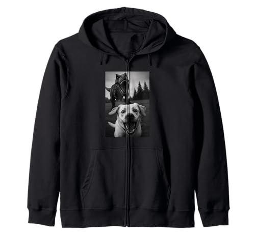 Lustiger weißer Labrador Hund Dinosaurier Trex Selfie Mama Papa Kinder Kapuzenjacke Lustiger weißer Labrador Hund Dinosaurier Trex Selfie Mama Papa Kinder Kapuzenjacke von WhiteLabradorAxis1