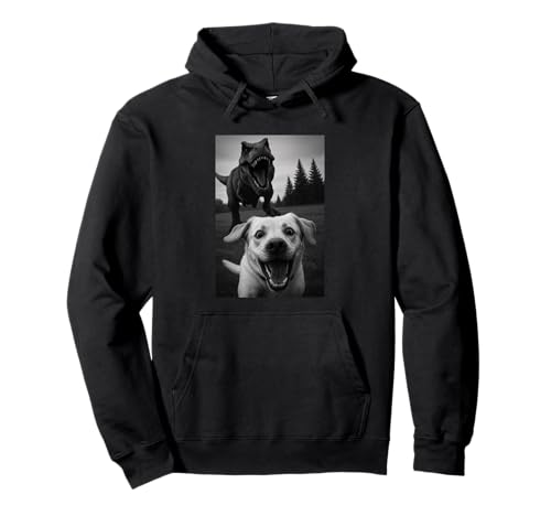 Lustiger weißer Labrador Hund Dinosaurier Trex Selfie Mama Papa Kinder Pullover Hoodie Lustiger weißer Labrador Hund Dinosaurier Trex Selfie Mama Papa Kinder Pullover Hoodie von WhiteLabradorAxis1