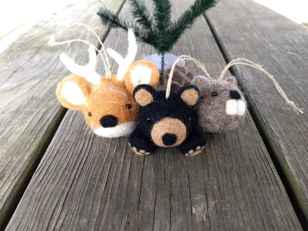 Woodland Critters Ornamente - Nadelgefilzt Woodland Critters Ornamente - Nadelgefilzt von WhiteOakCreationsPA