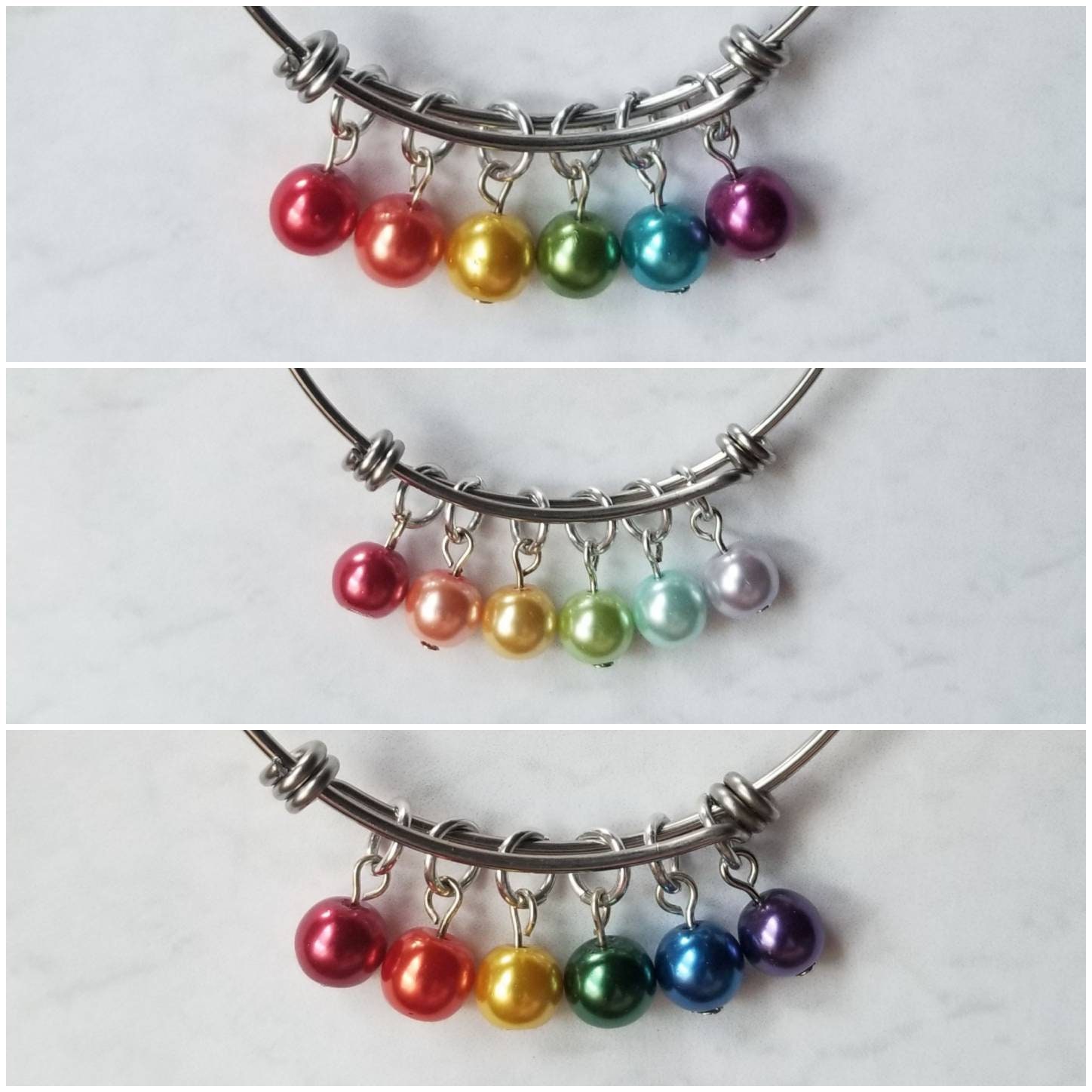 Gay Pride Armband, Lgbt Armreif, Erweiterbarer Charm Schmuck, Regenbogen Gleichheit Schmuck von WhitePeachCottage