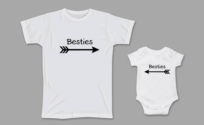 Besties Mama Und Baby Passende Shirts Lustige Tochter Mutter Weihnachtsgeschenk von WhiteRebbitStore