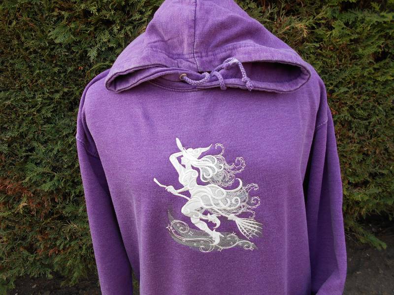 Barocker Hexen Hoodie. , Bestickter Hoodie, Witch Pagan S - 3xl von WhiteWizardPurpleElf