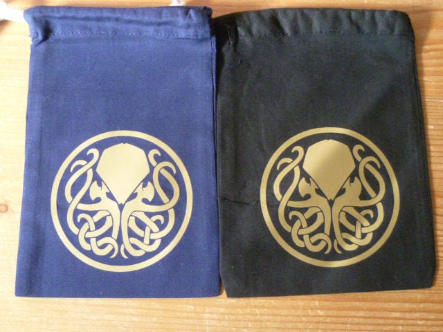 Cthulhu Würfelbeutel, Hydra Kartenbeutel, Tarotbeutel, Kordelzugbeutel, Klein, 100% Baumwolle, Dnd, Gamer von WhiteWizardPurpleElf