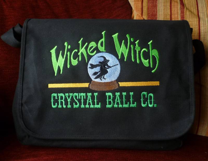 Hexentasche, Baumwolltasche, Bestickte Tasche, Halloween Tasche von WhiteWizardPurpleElf