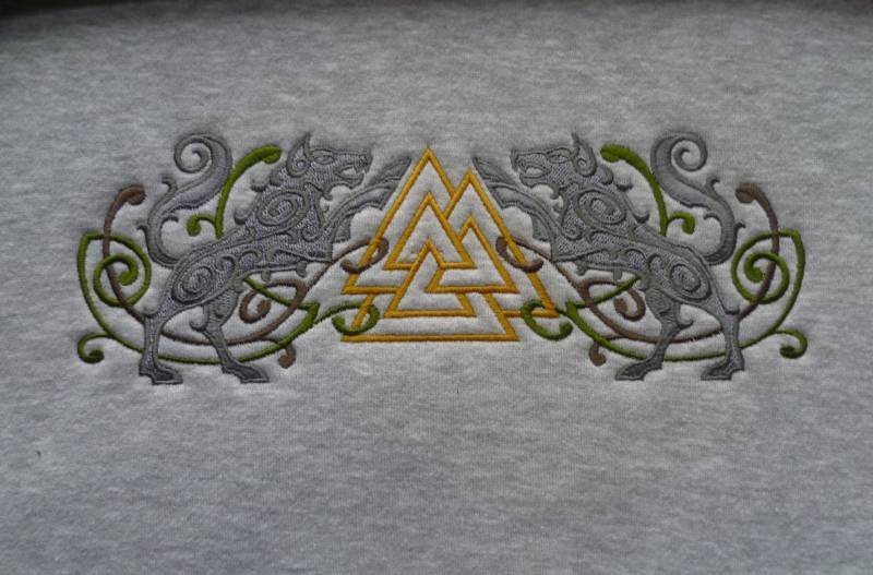 Wölfe Hoodie, Odins Wölfe, Geri & Freki Wolf Pullover, Hoody, Xs - 5Xl von WhiteWizardPurpleElf