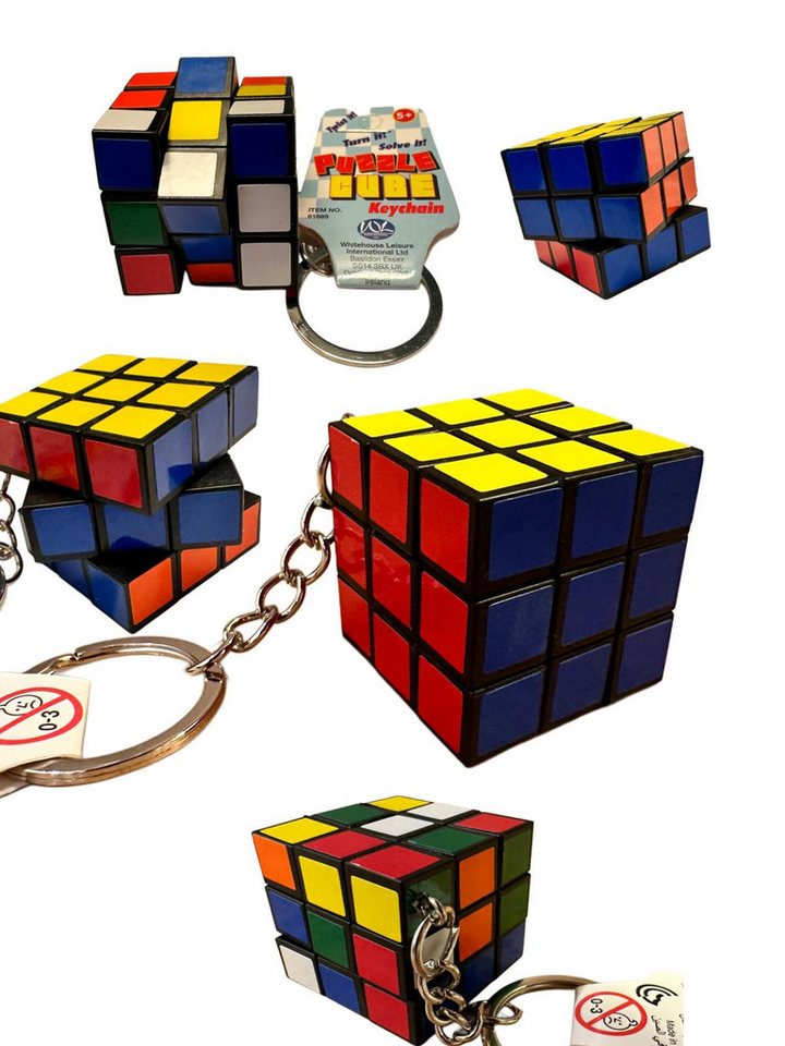 Whitehouse Leisure International Ltd Schlüsselanhänger Schlüsselanhänger Kinder Mini Anhänger keychain Rubiks Cube 3 cm, Schlüsselanhänger Kinder Mini Anhänger keychain Rubiks Cube 3 cm von Whitehouse Leisure International Ltd